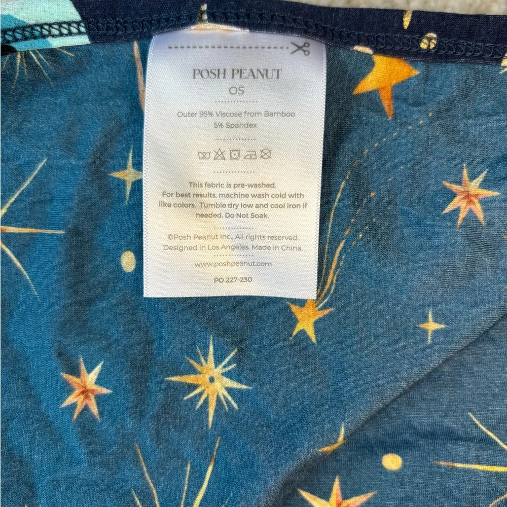 Posh Peanut Fiona Evil Eye Print Reversible Patoo Blanket - 40”x40” - Picture 4 of 7